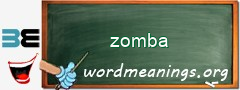 WordMeaning blackboard for zomba